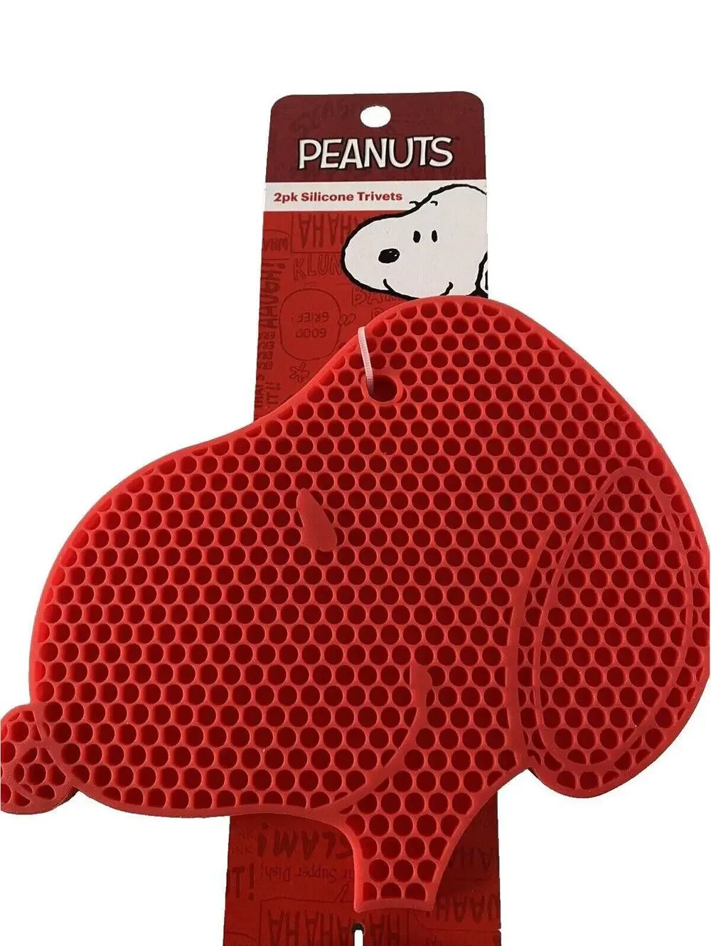 Snoopy Peanuts Silicone Kitchen Trivets 2pc Cute Cartoon Pot Holder Set